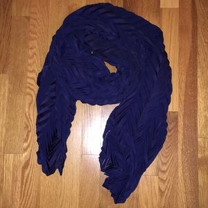 Navy silk scarf